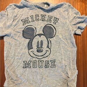 Little Sleepies Gray Mickey Mouse Short Sleeve Tee